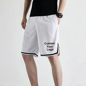 Pantalones cortos de malla para hombre de tendencia, Bermudas con logotipo personalizado, pantalones cortos deportivos informales de verano para correr, 100% algodón para pantalones cortos de baloncesto al aire libre - Product Image 3
