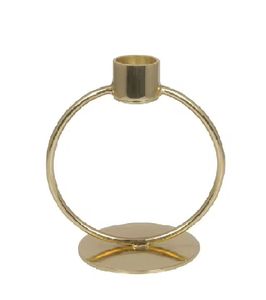 Candelabro de anillo de latón moderno Un Nombre de título adecuado podría ser un candelabro de anillo de latón minimalista - Product Image 1