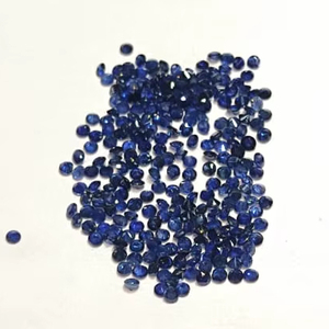 Saphir bleu naturel 2 mm rond brillant coupe pierres précieuses à facettes en vrac pour la fabrication de bijoux 3 mm de hauteur - Product Image 5