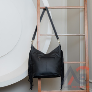 Aztec Saddle Blanket Bolso de cuero Bolso de mano de cuero con flecos Bolso de mano Estilo occidental Tote Crossbody Bolso - Product Image 5