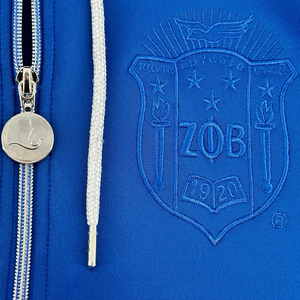 Zeta Phi Beta Sorority femmes 1920 ensemble de survêtement brodé bleu Royal sweat à capuche et pantalon de survêtement deux pièces survêtement polaire grec - Product Image 6