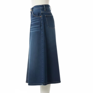 Respirant uni teint peigné femmes jupe élégant tenue de bureau tissu doux longueur au genou taille haute formel affaires jupe décontractée - Product Image 4