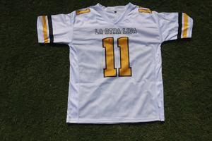 เสื้อฟุตบอลแบบอเมริกันสำหรับผู้ชายและผู้หญิงเสื้อเจอร์ซีย์ผ้าโพลีเอสเตอร์ออกแบบและโลโก้ได้ตามที่ต้องการ - Product Image 2