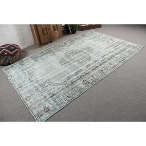 Alfombra Turca Grande de 5.9x9.4 pies (181x285 cm), Alfombra Persa Azul Vintage - Product Image 2