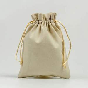 Sacs à cordon en coton pur de haute qualité, pochettes en tissu écologiques réutilisables pour le rangement, les voyages, l'emballage cadeau, utilisation en vrac, ensemble d'organisateurs - Product Image 2