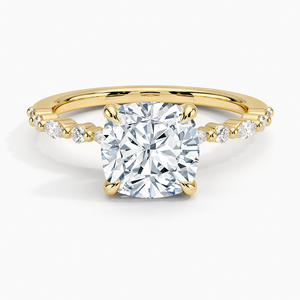 Anillo de compromiso de oro inspirado en Versalles de lujo elegante joyería delicada para mujer Original con oro de 14K certificado IGI - Product Image 1