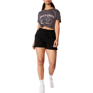 เสื้อยืดผ้าฝ้ายบ็อกซี่สำหรับผู้หญิงเสื้อยืดธรรมดาทรงสูงผ้าฝ้าย100สูง230แกรมซักด้วยกรดไซส์ใหญ่พิเศษ - Product Image 5