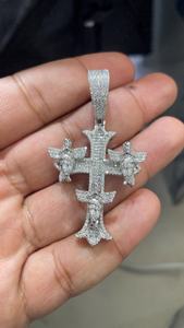 Premium Selling Moissanite Custom <b>Cross</b> Pendant Iced Pass Diamond Testers Classic <b>Cross</b> <b>Necklace</b> Wholesale Price - Product Image 3