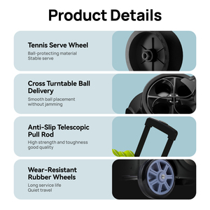 Máquina Lanzapelotas <span class=keywords><strong>de</strong></span> Tenis Automática Portátil T1 <span class=keywords><strong>de</strong></span> Nuevo Diseño, Control Remoto y por Aplicación, Máquina <span class=keywords><strong>de</strong></span> Entrenamiento <span class=keywords><strong>de</strong></span> Tenis para Jugadores Profesionales - Product Image 6