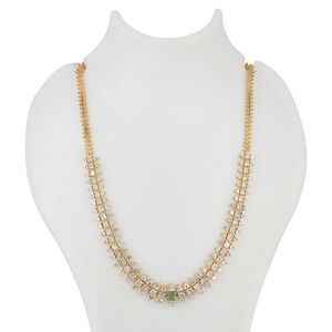 Women's Luxury 14K Solid Yellow Gold 24.68 Carat Lab Grown Diamond <b>Long</b> <b>Necklace</b> 0.470 Carat Green Diamond IGI Certified Fine - Product Image 1