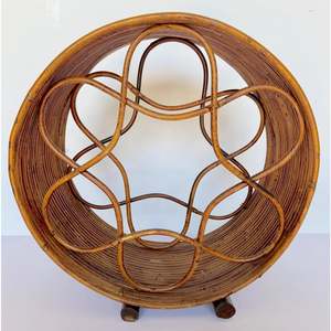 Round Rattan Wine Bottle Rack Boho Style Bamboo Wine Storage Holder Eco Friendly Home <b>Bar</b> Organizer Display <b>Shelf</b> - Product Image 6