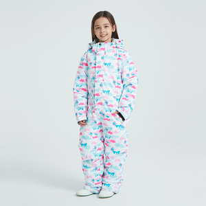 Combinaison de ski une pièce d'hiver en plein air pour enfants épaissie chaude ensemble de pantalons de ski simple ou double planche pour garçons et filles - Product Image 3