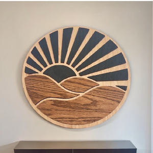 Grand Art <span class=keywords><strong>Mural</strong></span> Décoratif d'Entrée en Bois Boho Écologique - Product Image 4