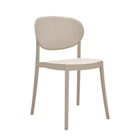 Chaise de salle à manger en plastique PP légère, ergonomique, moderne et empilable pour la maison, la cuisine, le restaurant, le café