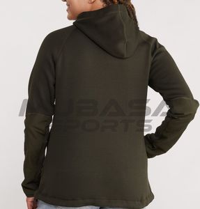 เสื้อสเวตเตอร์สวมหัวมีฮู้ดสีชมพูสำหรับผู้หญิงเสื้อฮู้ดผ้าฟลีซทรงโอเวอร์ไซส์ผ้าคอตตอนเปล่า - Product Image 6