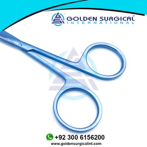 Tijeras de Titanio Oftálmicas para Suturas, Rectas/Curvas, Instrumento Quirúrgico Cosmético Dental de Alta Calidad - Product Image 2