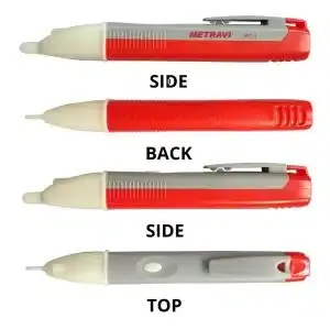 Testeur de tension sans contact industriel Metravi AC-1 avec écran LCD, plage AC 90V-1000V, précision de 5% - Product Image 3