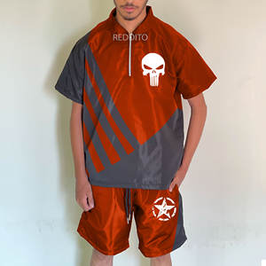 Conjunto cortavientos de nailon de verano para hombre, Polo ligero y pantalones cortos, conjunto de ropa deportiva, chándales para correr y trotar para niños - Product Image 1