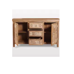 Buffet en bois massif de qualité supérieure pour salle à manger avec rangement pour buffet en bois sculpté pour la maison et l'hôtel - Product Image 1