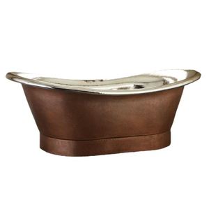 Tendance Baignoire unique avec extérieur en cuivre Pas cher abordable fabriqué à la main Double pantoufle Vente à chaud Baignoire en cuivre - Product Image 1