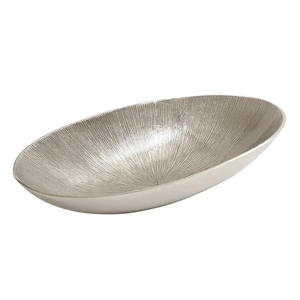 Bol de décoration moderne fait à la main Nouveau design Bol de service en métal et verre avec tige superposée Fait à la main en aluminium - Product Image 3