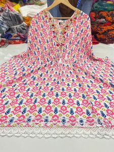 เดรสคาฟตันสำหรับผู้หญิงชุดเดรสผ้าฝ้ายแท้สำหรับผู้ใหญ่อิสลามมุสลิมแบบลำลองปักและพิมพ์ลายฟรีไซส์ - Product Image 4