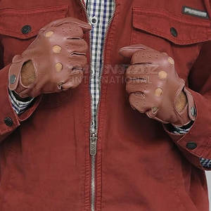 Venta al por mayor Hombres Guantes de conducción de cuero suave Cómodo Ajuste de invierno Guantes térmicos de conducción personalizados - Product Image 3