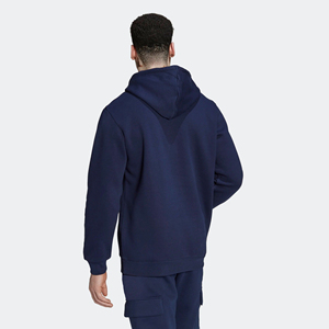 Meilleure coupe régulière poids lourd 70% coton 30% polyester recyclé polaire hommes pull à capuche 2024 - Product Image 3