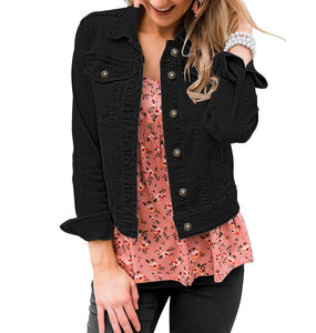 Chaqueta Vaquera Extra Grande Personalizada de Fábrica para Mujer, Transpirable, Impermeable, Ecológica, Talla Grande, Ropa Casual de Invierno, la Mejor Calidad - Product Image 1