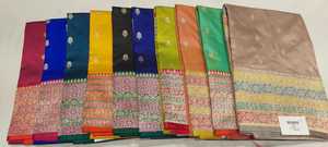 Saree élégant en soie pure 100% d'Inde, vêtements ethniques de luxe fabriqués à la main pour les mariages, les festivals et les célébrations spéciales - Product Image 6