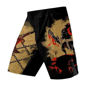 <b>Men's</b> MMA Training <b>Shorts</b>-Solid Vintage Design Elastic Waist Breathable Canvas Fabric <b>Quick</b> <b>Dry</b> High Quality Adult Use - Product Image 2