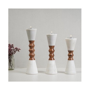 Premium Quality Chunk <b>Marble</b> <b>Candle</b> <b>Holder</b> with Durable Copper Accent Luxury OEM Available for Christmas and Easter Occasions - Product Image 6