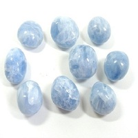 Premium Blue Lace Achat Tumbled Stones Halbe del steine für die Dekoration Bestseller Craft Product
