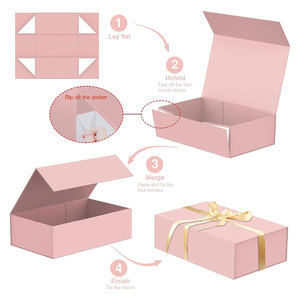 Caja magnética de estructura de doble capa de nuevo diseño, caja de regalo de papel de embalaje de vino personalizada de lujo, cajas de cosméticos para dama de honor - Product Image 3