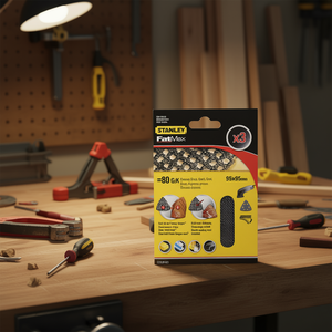 Feuilles de ponçage triangulaires multi-paquet Stanley pour ponceuses à velcro, outils abrasifs - Product Image 3