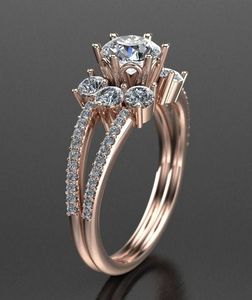 Bague de fiançailles en moissanite et diamant de laboratoire de 2 carats, taille ronde, plaqué argent, certifiée IGI, taille brillant - Product Image 1