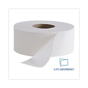 Boardwalk 3.4 In. Rouleau de papier toilette géant 2 plis de 1000 pieds – Doux, résistant, blanc – 12 rouleaux/carton – Pour usage domestique – Disponible gratuitement - Product Image 5