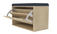 Meuble de rangement pour chaussures en MDF de style nordique, design moderne, fabriqué en Malaisie, 3 niveaux, pour entrée et salon, OEM 25_0110