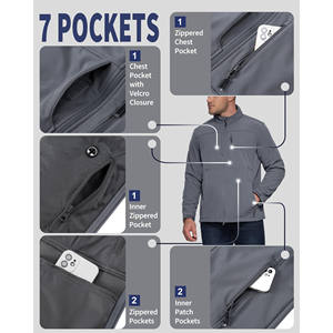 Vestes d'extérieur en coton 100% vieilli vintage personnalisées pour hommes Streetwear fermeture éclair fourrure de lapin Logo avant saison d'hiver Service OEM - Product Image 3