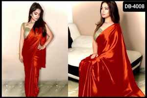 Indian Ethnic Wear Fancy Satin Silk Saree Hot Selling Pakistani Indian Wedding Wear Satin Silk Saree With Heavy Weaving Border - Product Image 5