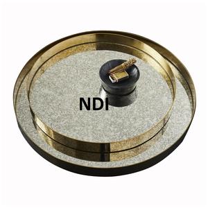 Producto de Venta caliente forma personalizada dulce o comida bandeja para servir vajilla decoración chapado en oro bandeja de Metal para servir - Product Image 1