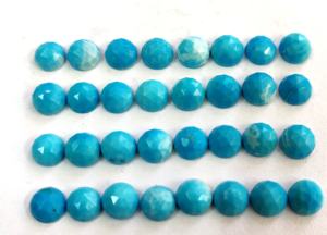 Naturel Arizona Turquoise Rond Rose Cut 5mm - Loose Turquoise Rose Cut Top Quality Loose Gemstone - Product Image 3