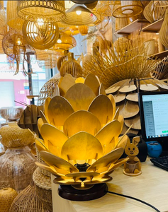 Lámpara de madera de bambú natural con embalaje higiénico y uso flexible para decoración e iluminación de festivales - Product Image 4