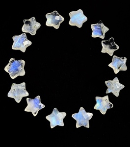 บริโอเลตต์พลอยรูปดาวสีรุ้งเหลี่ยมเพชรพลอยสีขาวรุ้งสำหรับแกะสลัก - Product Image 1