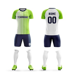 Vente en gros Ensemble de maillots de football pour hommes à bas prix Uniformes de maillot de football avec short Technique de sublimation Conception du nom de l'équipe de club - Product Image 5