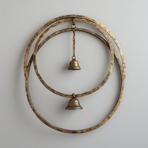 Cloche de temple carillon éolien en fer inspiré du patrimoine indien Design Art déco Carillon éolien en métal personnalisable pour une maison spirituelle paisible - Product Image 3
