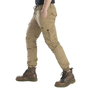 Pantalones Cargo de Trabajo para Hombre de Alta Calidad Premium, Estilo Casual de Verano, Corte Recto, Ligeros, Color Sólido, Hechos de Tela Peinada - Product Image 2