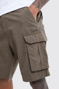 Pantalones cortos de sudor elásticos de secado rápido para hombre personalizados al por mayor 2024, pantalones cortos Cargo informales de lona de algodón, talla XS, patrón sólido Digital - Product Image 5