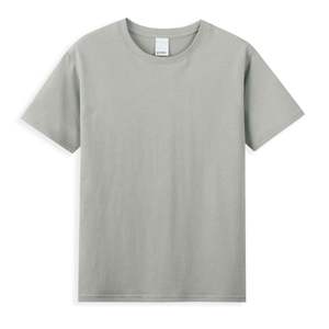 Camiseta de gran tamaño de punto de algodón 100% Beige informal para hombre, manga corta con cuello redondo sólido, longitud personalizable, talla grande en blanco personalizado - Product Image 4
