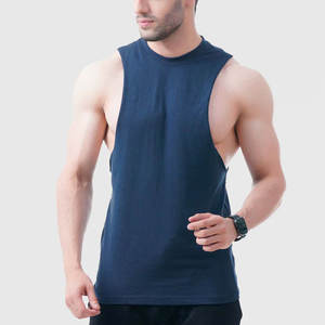 Nuevas camisetas sin mangas de algodón 100% para hombre a la moda, fabricante personalizado en blanco para entrenamiento de Culturismo - Product Image 3